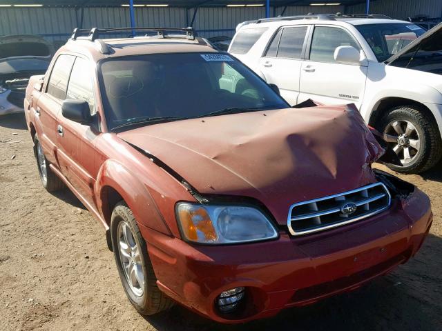 4S4BT62C857103445 - 2005 SUBARU BAJA SPORT RED photo 1