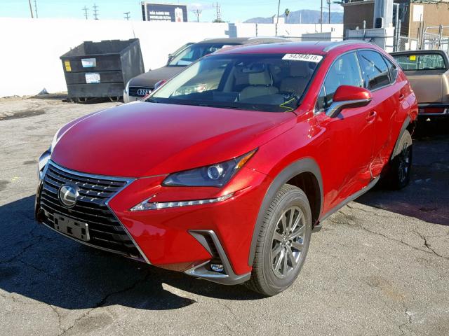 JTJYARBZ4K2117567 - 2019 LEXUS NX 300 RED photo 2