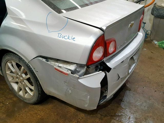 1G1ZE5E7XAF322597 - 2010 CHEVROLET MALIBU LTZ ვერცხლისფერი ფოტო 9