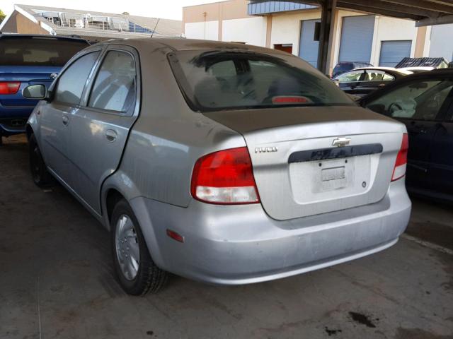 KL1TD52644B133006 - 2004 CHEVROLET AVEO GRAY photo 3