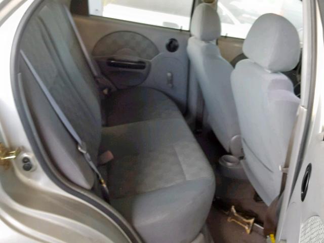 KL1TD52644B133006 - 2004 CHEVROLET AVEO GRAY photo 6