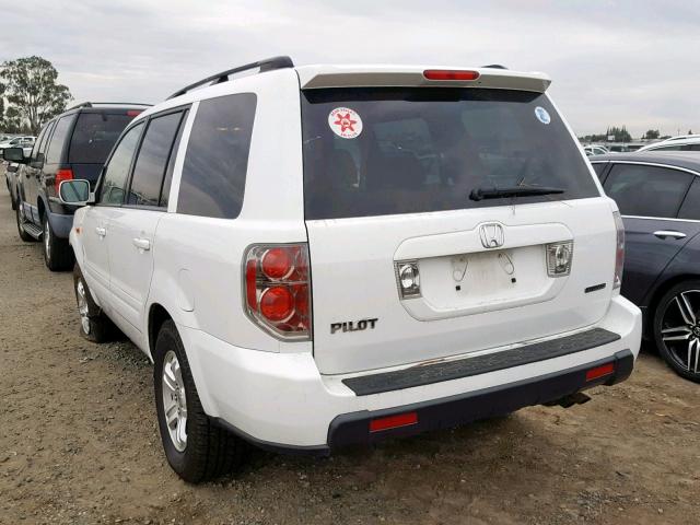 5FNYF182X8B038605 - 2008 HONDA PILOT VP WHITE photo 3