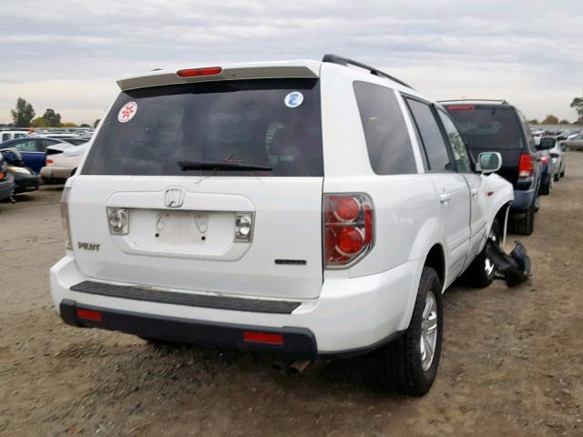 5FNYF182X8B038605 - 2008 HONDA PILOT VP WHITE photo 4