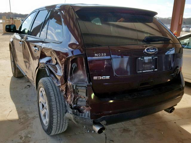 2FMDK3JCXBBA03362 - 2011 FORD EDGE SEL BURGUNDY photo 3