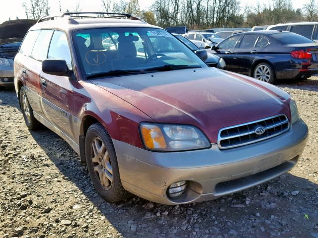 4S3BH665827613274 - 2002 SUBARU LEGACY OUT RED photo 1