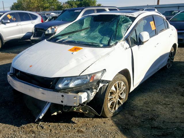 19XFB2F9XDE245603 - 2013 HONDA CIVIC EXL WHITE photo 2