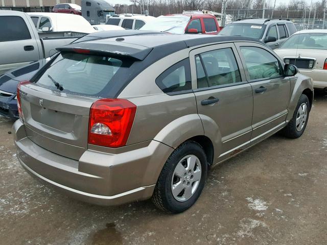 1B3HB28B67D279957 - 2007 DODGE CALIBER TAN photo 4