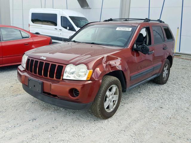 1J4GS48K26C368770 - 2006 JEEP GRAND CHER RED photo 2