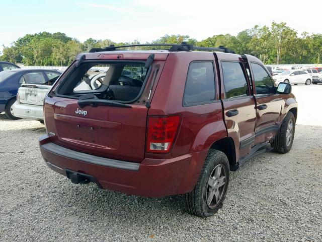 1J4GS48K26C368770 - 2006 JEEP GRAND CHER RED photo 4