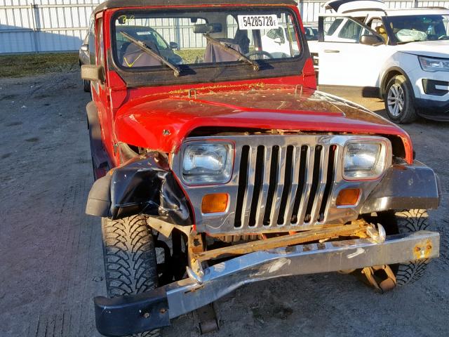 2BCCV81L9JB515828 - 1988 JEEP WRANGLER L RED photo 9