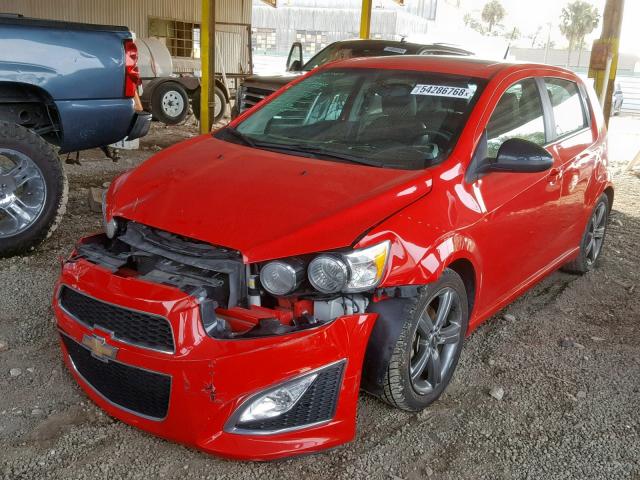 1G1JH6SB1E4163778 - 2014 CHEVROLET SONIC RS RED photo 2