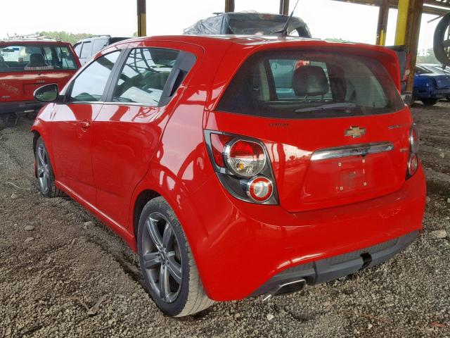 1G1JH6SB1E4163778 - 2014 CHEVROLET SONIC RS RED photo 3