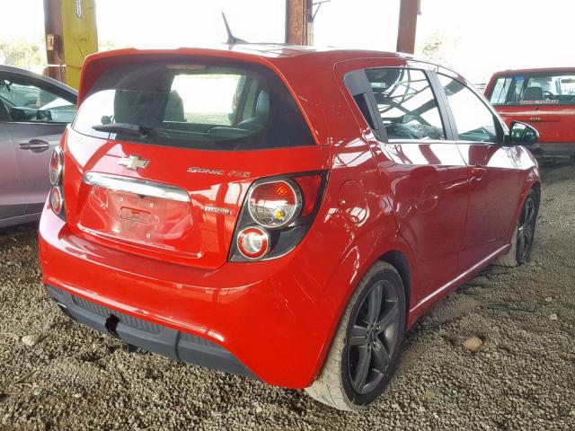 1G1JH6SB1E4163778 - 2014 CHEVROLET SONIC RS RED photo 4