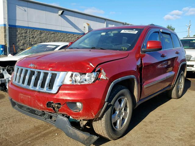 1J4RR4GG6BC640717 - 2011 JEEP GRAND CHER BURGUNDY photo 2