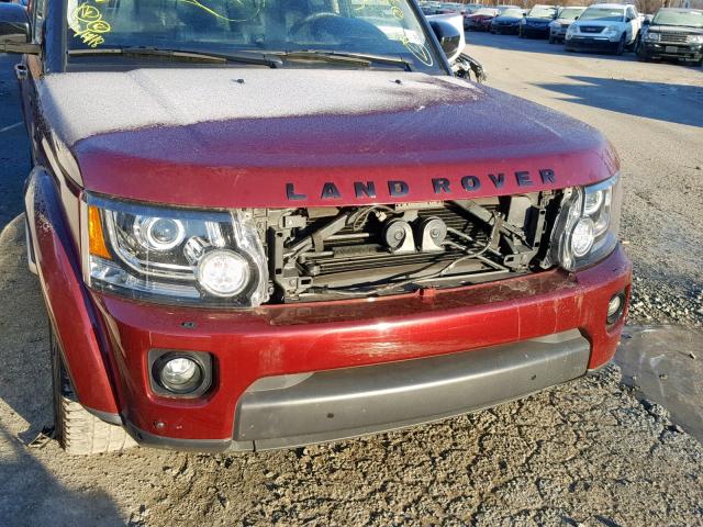 SALAG2V63GA846791 - 2016 LAND ROVER LR4 HSE MAROON photo 9