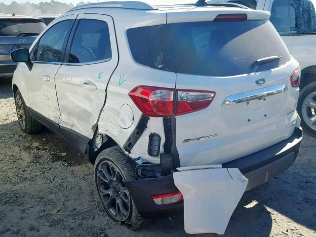 MAJ6P1WL7JC161738 - 2018 FORD ECOSPORT T WHITE photo 3