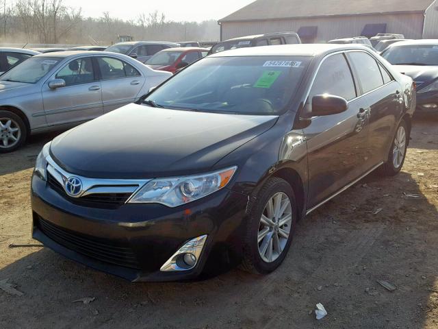 4T1BD1FK3CU056454 - 2012 TOYOTA CAMRY HYBR BLACK photo 2