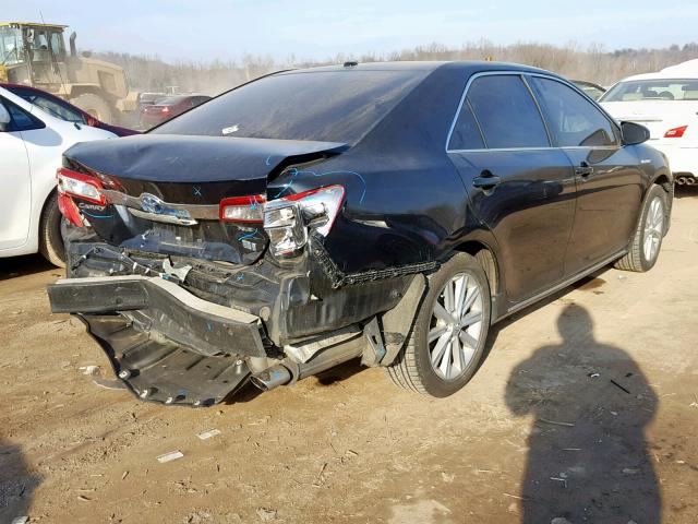 4T1BD1FK3CU056454 - 2012 TOYOTA CAMRY HYBR BLACK photo 4