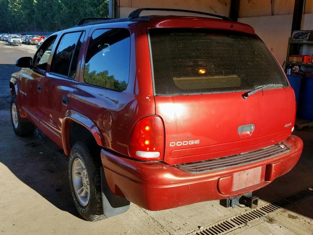 1B4HS28N1YF287007 - 2000 DODGE DURANGO RED photo 3