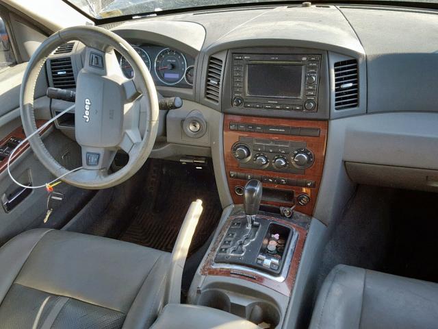 1J8HR58M77C698167 - 2007 JEEP GRAND CHER GRAY photo 9