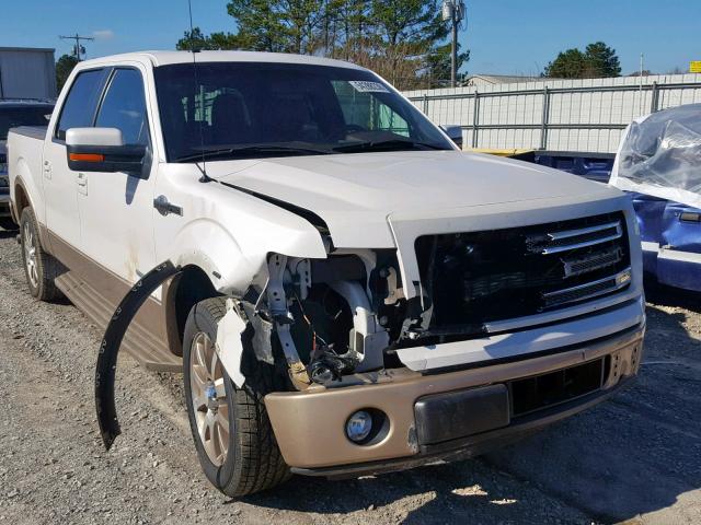 1FTFW1CT3DKF57290 - 2013 FORD F150 SUPER WHITE photo 1