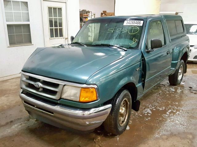 1FTCR10A3VPB03140 - 1997 FORD RANGER GREEN photo 2