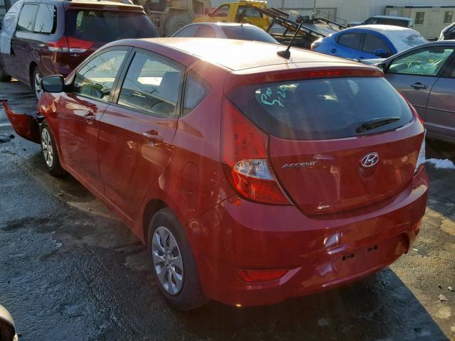 KMHCT5AE3HU348662 - 2017 HYUNDAI ACCENT SE RED photo 3