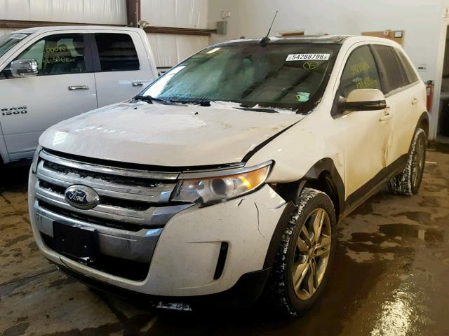 2FMDK4KC2CBA63870 - 2012 FORD EDGE LIMIT WHITE photo 2