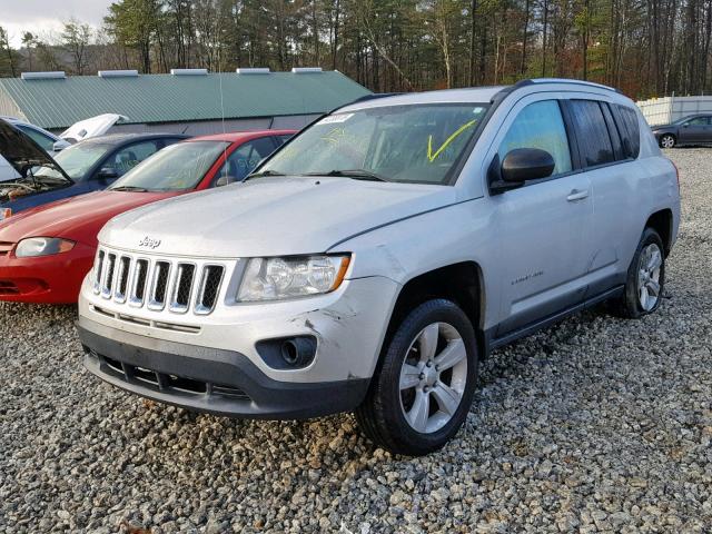 1J4NF1FB6BD164619 - 2011 JEEP COMPASS SP SILVER photo 2