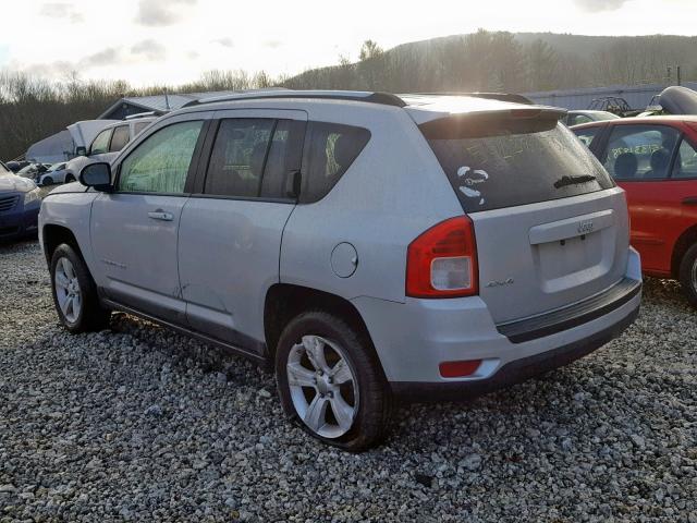 1J4NF1FB6BD164619 - 2011 JEEP COMPASS SP SILVER photo 3