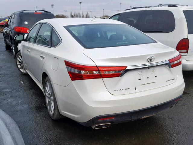 4T1BK1EB4FU192846 - 2015 TOYOTA AVALON XLE WHITE photo 3