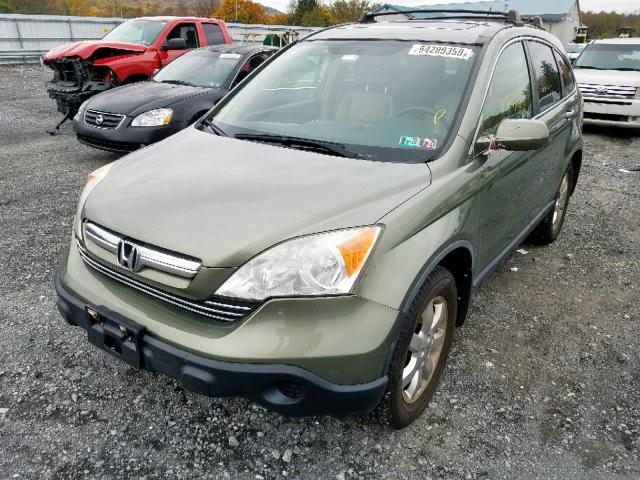 JHLRE48798C028927 - 2008 HONDA CR-V EXL GREEN photo 2