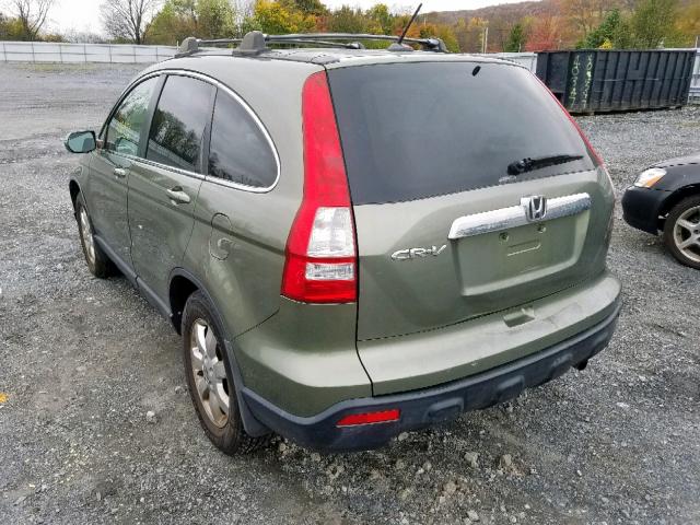 JHLRE48798C028927 - 2008 HONDA CR-V EXL GREEN photo 3