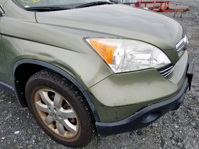 JHLRE48798C028927 - 2008 HONDA CR-V EXL GREEN photo 9