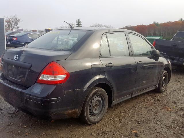 3N1CC11E99L431380 - 2009 NISSAN VERSA S BLACK photo 4