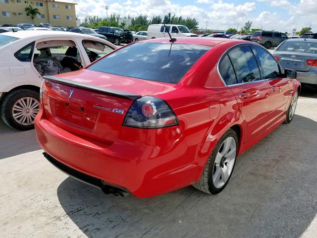 6G2EC57Y28L138548 - 2008 PONTIAC G8 GT RED photo 4