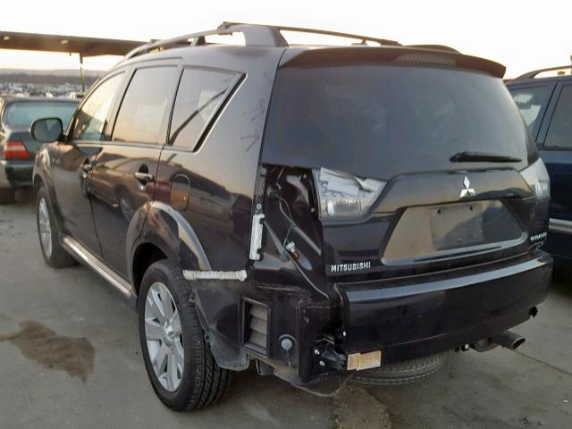 JA4AS3AW4AZ016163 - 2010 MITSUBISHI OUTLANDER BLACK photo 3