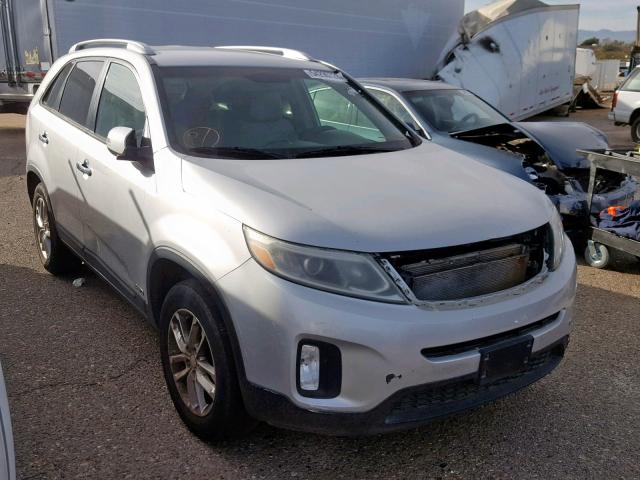 5XYKTCA64EG447212 - 2014 KIA SORENTO LX SILVER photo 1