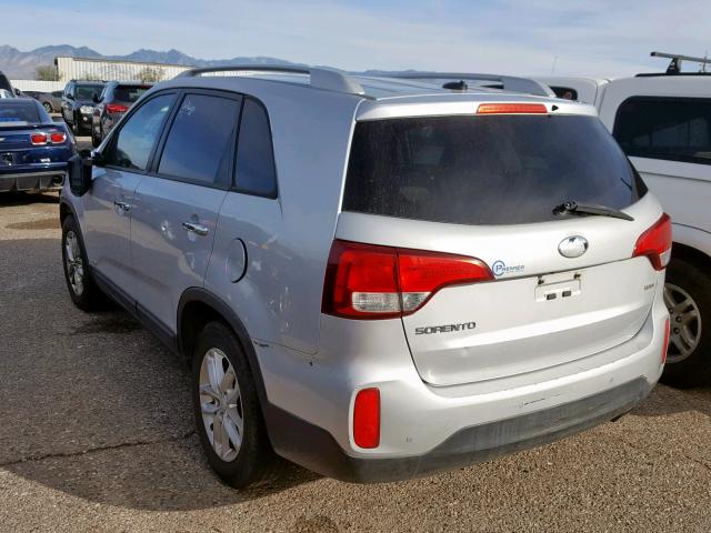 5XYKTCA64EG447212 - 2014 KIA SORENTO LX SILVER photo 3