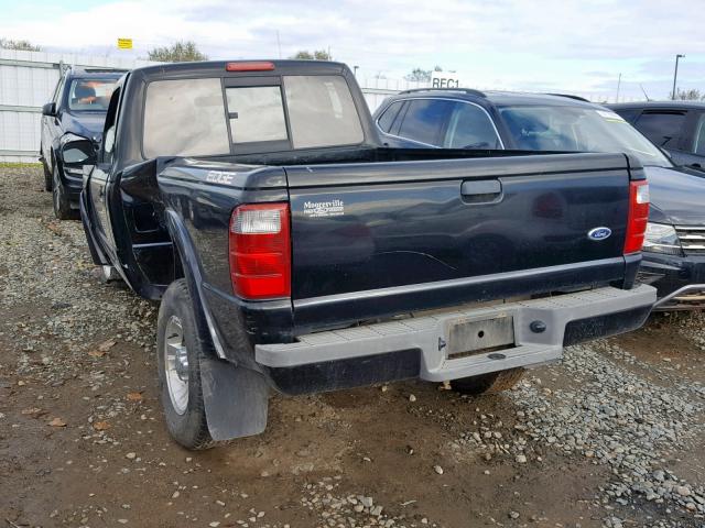 1FTYR10U64PA51484 - 2004 FORD RANGER BLACK photo 3