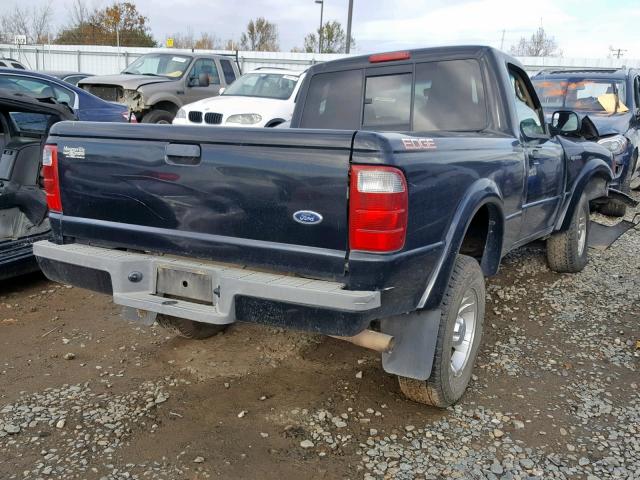 1FTYR10U64PA51484 - 2004 FORD RANGER BLACK photo 4