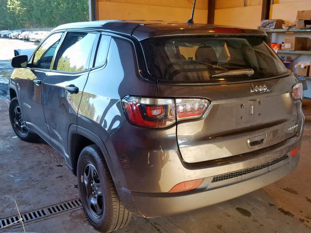 3C4NJCAB6JT287112 - 2018 JEEP COMPASS SP Сұр фото 3