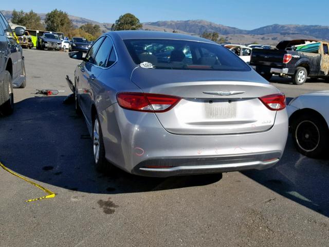 1C3CCCAB2FN585511 - 2015 CHRYSLER 200 LIMITE SILVER photo 3