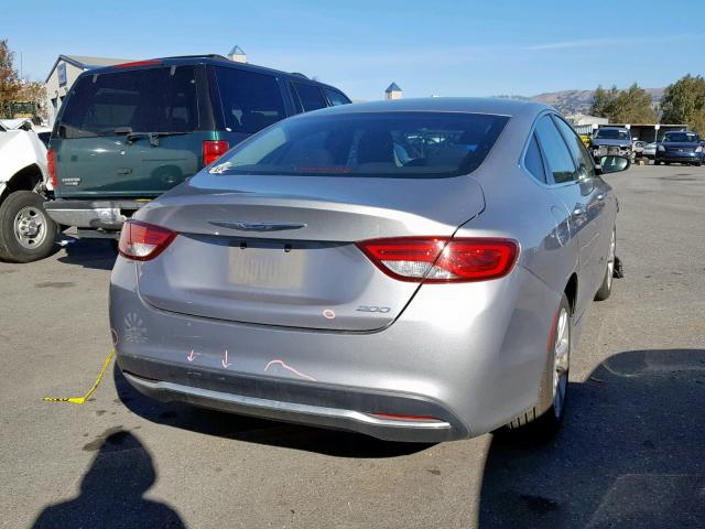 1C3CCCAB2FN585511 - 2015 CHRYSLER 200 LIMITE SILVER photo 4