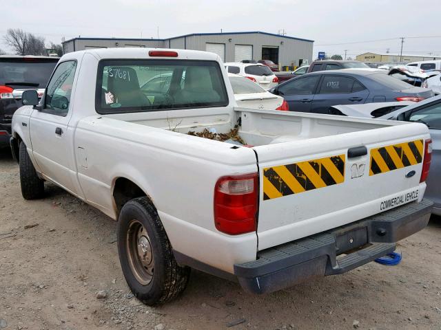 1FTYR10D15PA97211 - 2005 FORD RANGER WHITE photo 3