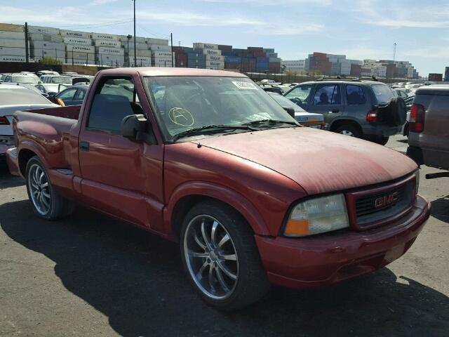 1GTCS14W928104356 - 2002 GMC SONOMA RED photo 1