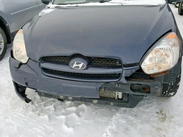 KMHCN35C88U093238 - 2008 HYUNDAI ACCENT BAS BLUE photo 9