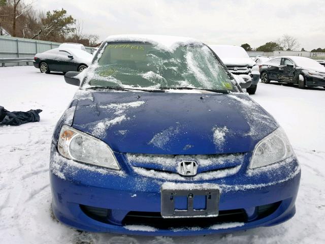 2HGES16494H634359 - 2004 HONDA CIVIC DX BLUE photo 10