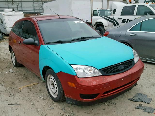 3FAFP31NX5R128387 - 2005 FORD FOCUS ZX3 RED photo 1