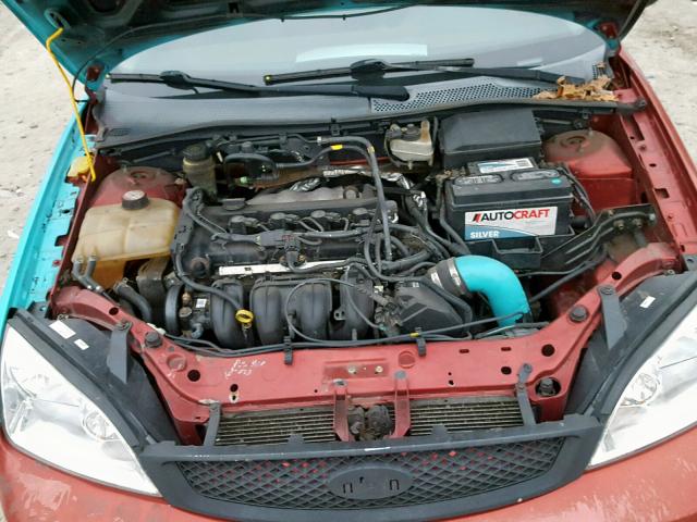 3FAFP31NX5R128387 - 2005 FORD FOCUS ZX3 RED photo 7